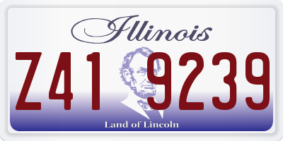 IL license plate Z419239