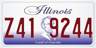 IL license plate Z419244