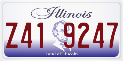 IL license plate Z419247