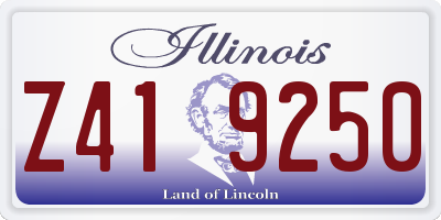 IL license plate Z419250