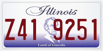 IL license plate Z419251