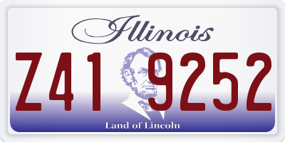 IL license plate Z419252