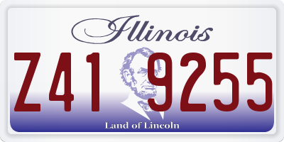 IL license plate Z419255