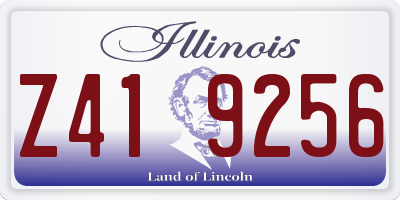 IL license plate Z419256