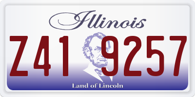 IL license plate Z419257
