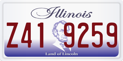IL license plate Z419259