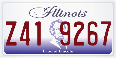 IL license plate Z419267