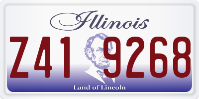 IL license plate Z419268
