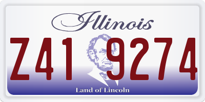 IL license plate Z419274