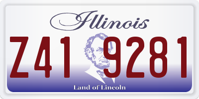 IL license plate Z419281