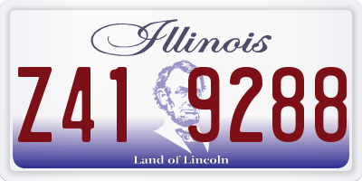 IL license plate Z419288