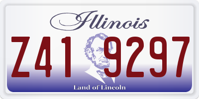 IL license plate Z419297