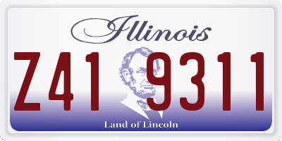IL license plate Z419311