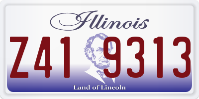 IL license plate Z419313