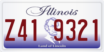 IL license plate Z419321