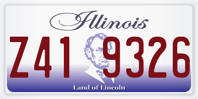IL license plate Z419326
