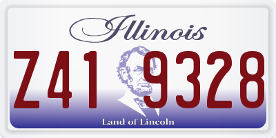 IL license plate Z419328