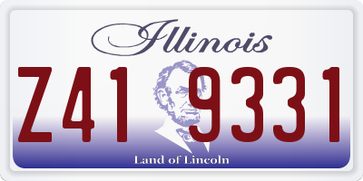 IL license plate Z419331