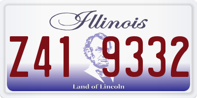 IL license plate Z419332