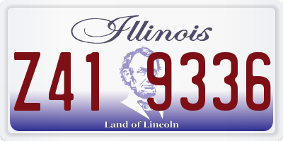 IL license plate Z419336