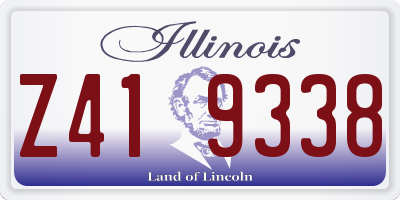 IL license plate Z419338