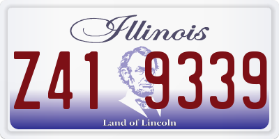 IL license plate Z419339