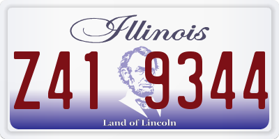 IL license plate Z419344