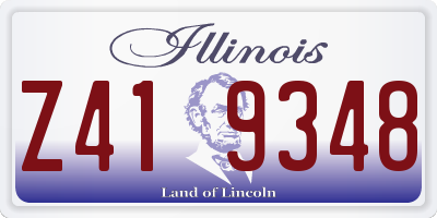 IL license plate Z419348