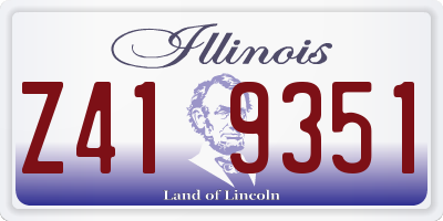 IL license plate Z419351