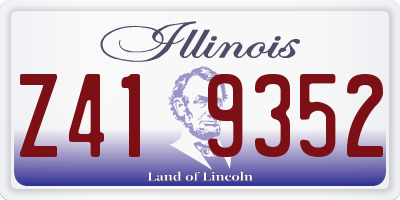 IL license plate Z419352