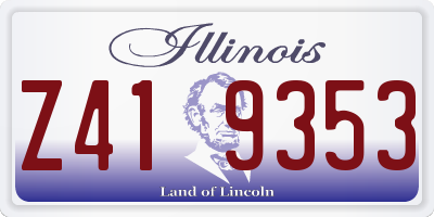 IL license plate Z419353