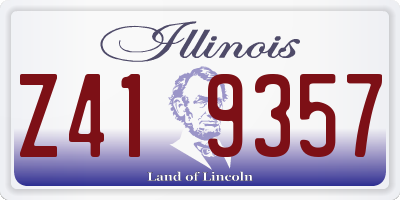 IL license plate Z419357