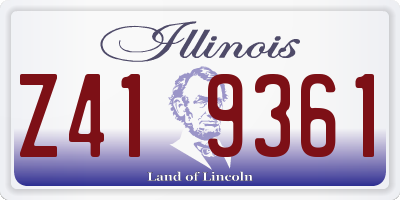 IL license plate Z419361