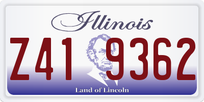 IL license plate Z419362