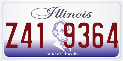 IL license plate Z419364