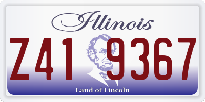 IL license plate Z419367