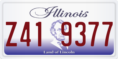 IL license plate Z419377
