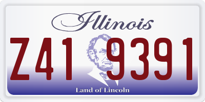 IL license plate Z419391