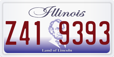 IL license plate Z419393