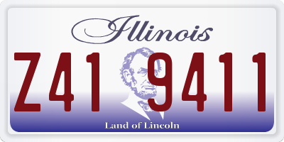 IL license plate Z419411