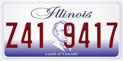 IL license plate Z419417