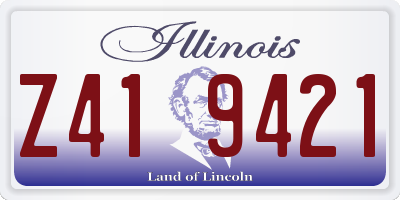IL license plate Z419421