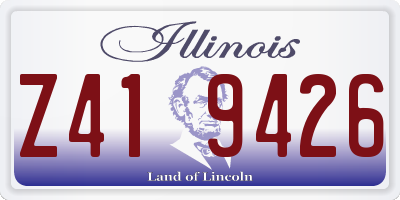 IL license plate Z419426