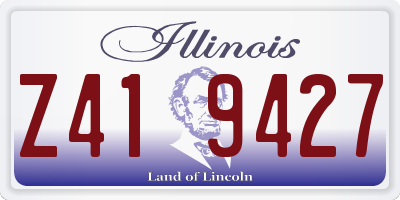 IL license plate Z419427