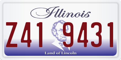 IL license plate Z419431