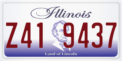 IL license plate Z419437