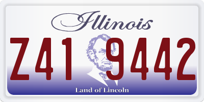 IL license plate Z419442