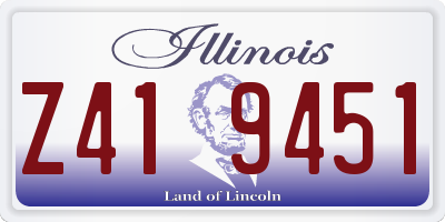 IL license plate Z419451