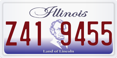 IL license plate Z419455
