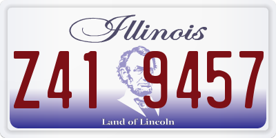 IL license plate Z419457